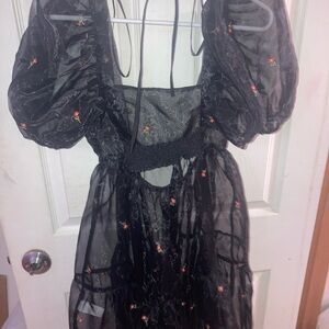 Floral sheer Organza dress Melanie Martinez style